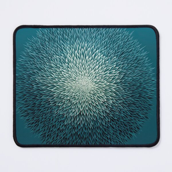 Item preview, Teal Mandala Blossom – Abstract Petal-Like Geometry designed and sold by BasajaunStudio.
