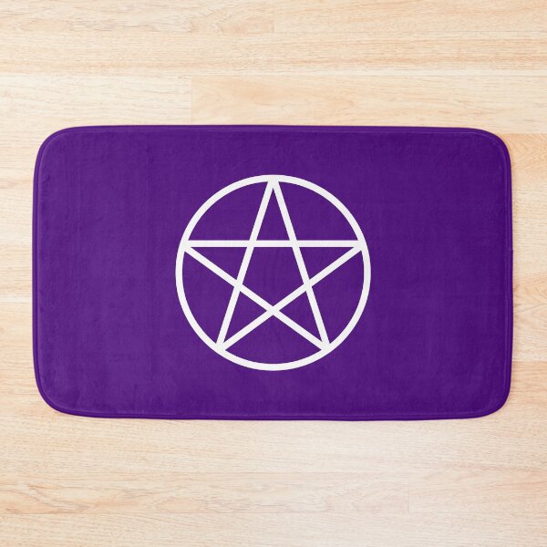 Item preview, Pagan Wiccan Cheeky Witch® White and Purple Pentacle  designed and sold by cheekywitch.