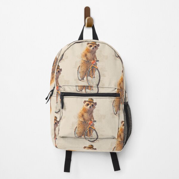 Item preview, Vintage Meerkat on Bicycle – Cute Retro Illustration designed and sold by collectees1.