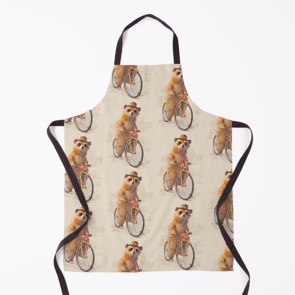 Item preview, Vintage Meerkat on Bicycle – Cute Retro Illustration designed and sold by collectees1.