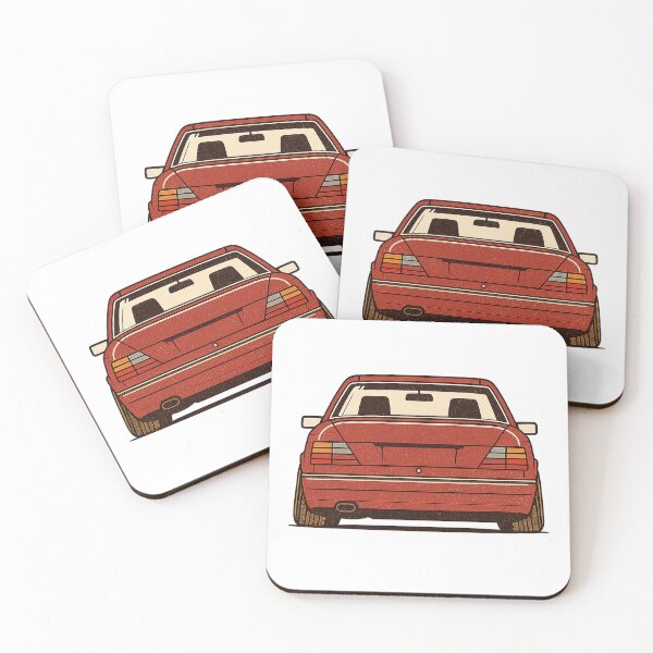 Item preview, Retro Benz W124 Rear View – Stanced Sedan lowered– Badge-Free designed and sold by fjurcev.