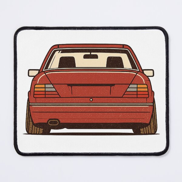 Item preview, Retro Benz W124 Rear View – Stanced Sedan lowered– Badge-Free designed and sold by fjurcev.