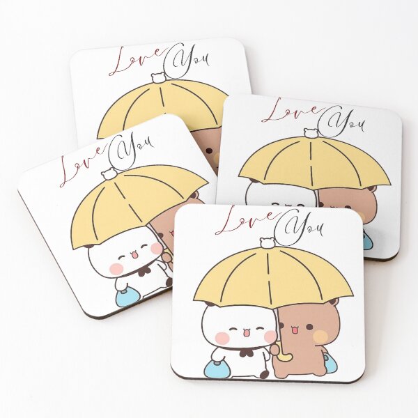 Item preview, i Love You Bubu Dudu Under Umbrella Panda Bear And Brownie Bear True Love Couple 2026 designed and sold by BlueSkylineArts.