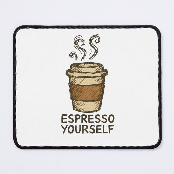 Item preview, Espresso Yourself – Rough Sketch Coffee Cup Illustration designed and sold by WojcikDesigners.