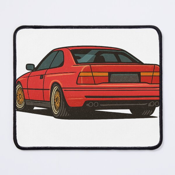 Item preview, Retro German 850i E31 Rear View – Stanced Coupe with Classic Mesh Wheels – Badge-Free designed and sold by fjurcev.