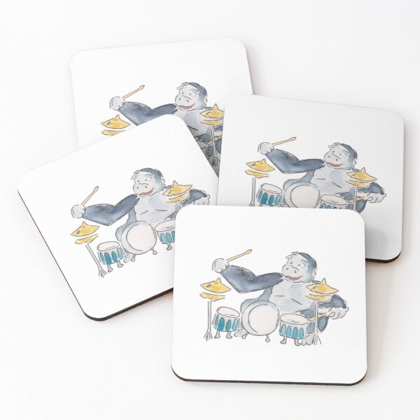 Item preview, Gorilla Playing the Drums designed and sold by The Orangutan Gallery.