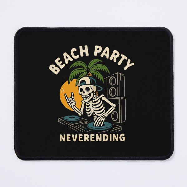 Item preview, Neverending Beach Party Skeleton DJ – Funny Summer Vibe designed and sold by PhilllandArt.
