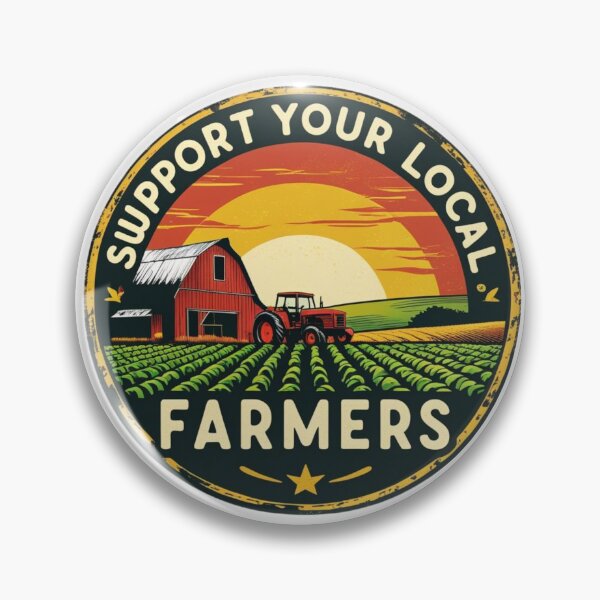 Item preview, Support Your Local Farmers – Vintage Retro Farm Tee designed and sold by shadystitch.