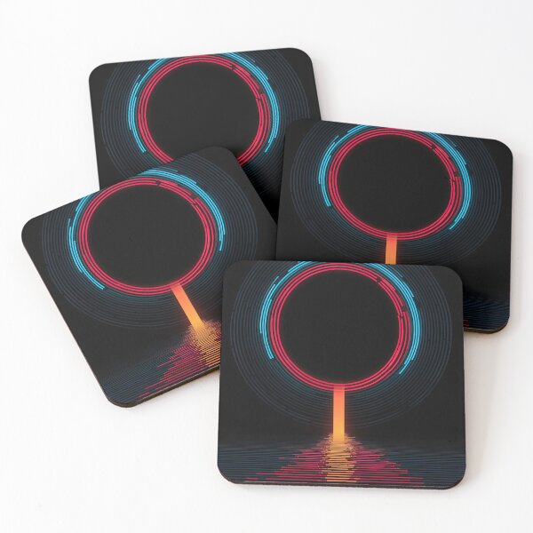 Item preview, Abstract Techno Sun Portal – Circular Neon Emission designed and sold by BasajaunStudio.