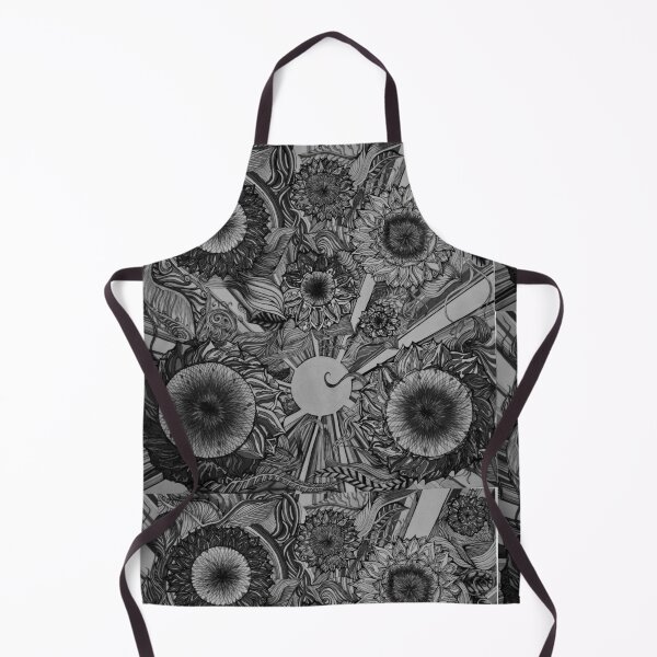 Item preview, Black and white sunflowers with radiating sun designed and sold by VIBRANTBYSHY.
