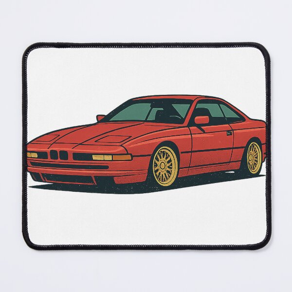 Item preview, Retro 840i 850i E31-Inspired Stanced Coupe with Classic Mesh Wheels – Badge-Free Artwork designed and sold by fjurcev.