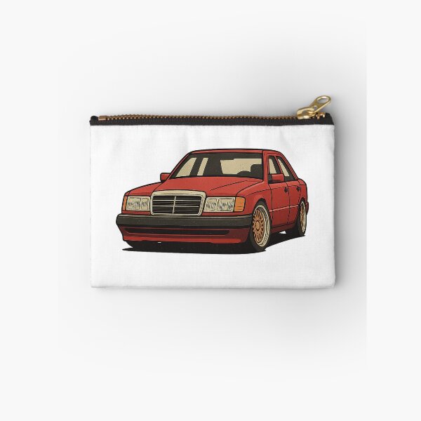 Item preview, Retro Benz W124 Front View – Stanced Sedan with Classic Mesh Wheels – Badge-Free Artwork designed and sold by fjurcev.