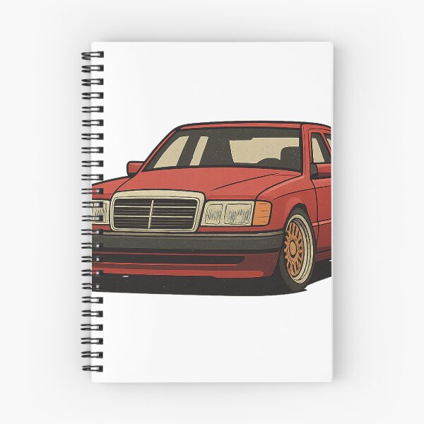 Item preview, Retro Benz W124 Front View – Stanced Sedan with Classic Mesh Wheels – Badge-Free Artwork designed and sold by fjurcev.