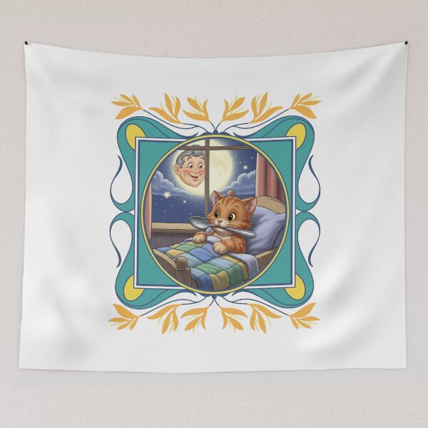 Item preview, Cat in the cradle cartoon designed and sold by Pop, Culture and Stuff.