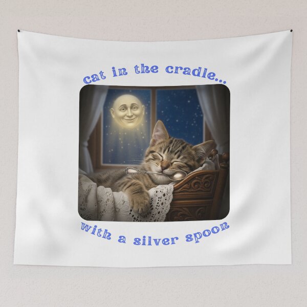 Item preview, Cat in the cradle designed and sold by Pop, Culture and Stuff.