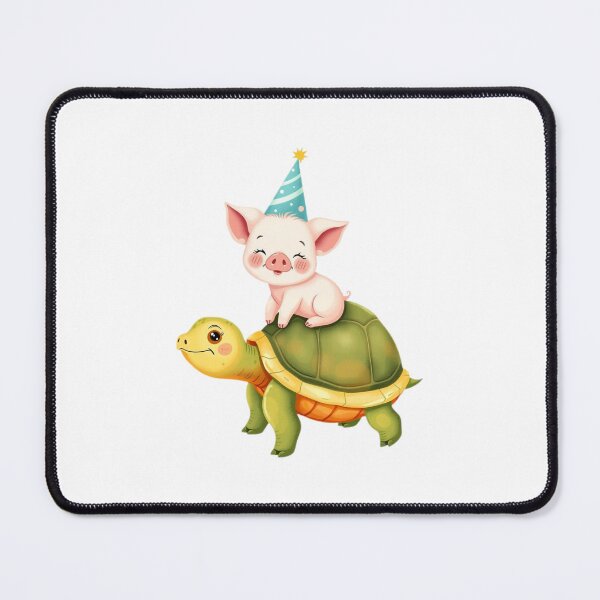 Item preview, Pig Turtle Tortoise Friends Party Hat happy kawaii cute gift funny christmas  designed and sold by CheeseBlueprint.
