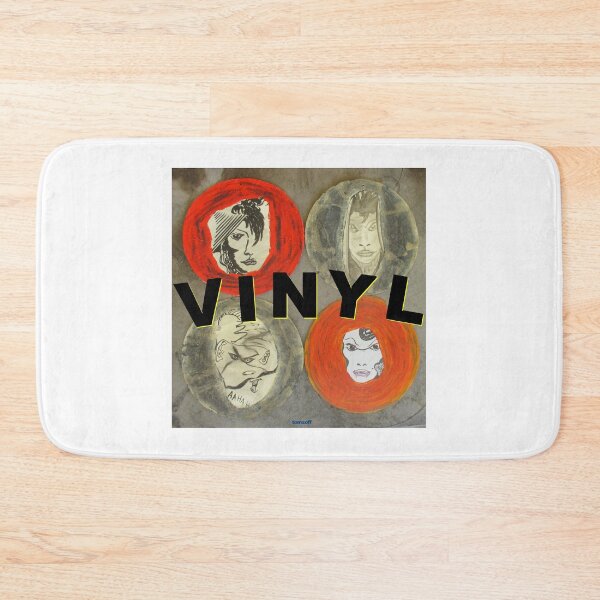 Item preview, 4 record faces with writing: VINYL designed and sold by ZoffArt-Shop.