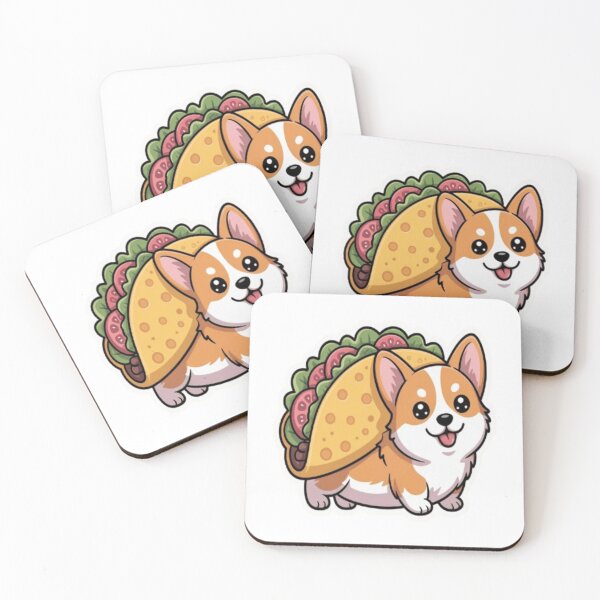 Item preview, Cute Kawaii Taco Corgi Cartoon Illustration designed and sold by Petpixy.