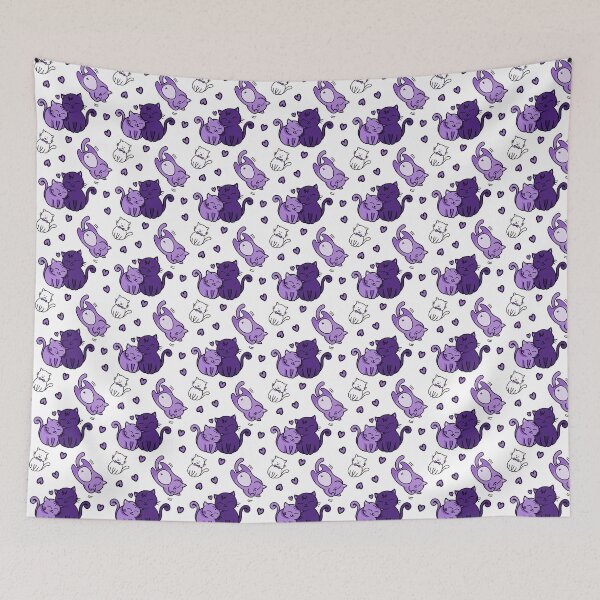 Item preview, Cheeky Witch® Cute Purple Pattern Cat Lovers designed and sold by cheekywitch.