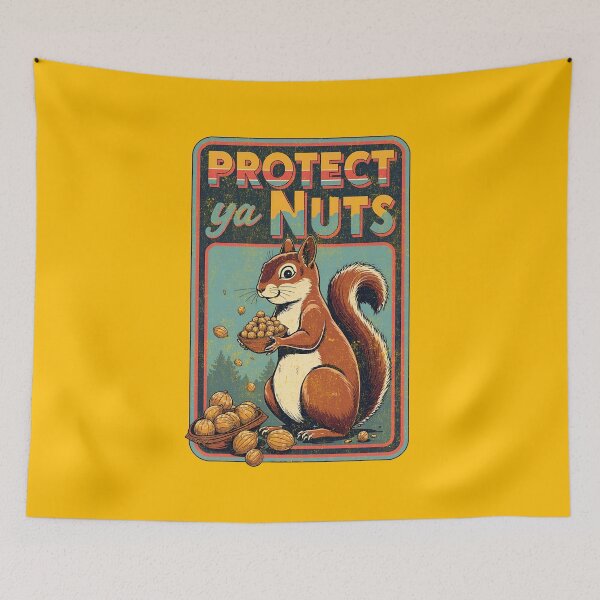 Item preview, Protect Ya Nuts: Funny Squirrel Design designed and sold by Vintagenaut Co..