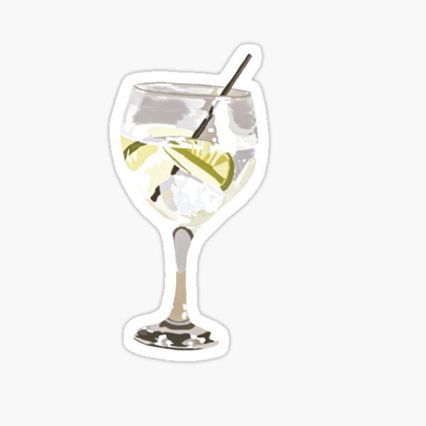 Gin glass Sticker