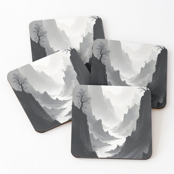 Item preview, Epic Monochrome Mountain Landscape designed and sold by Relatable25.