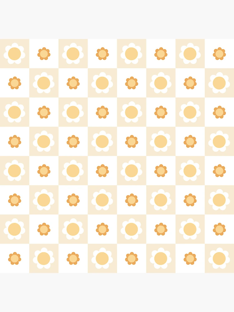 Thumbnail 5 of 5, Coasters (Set of 4), Retro Checkered Flower Design designed and sold by Julza Art.