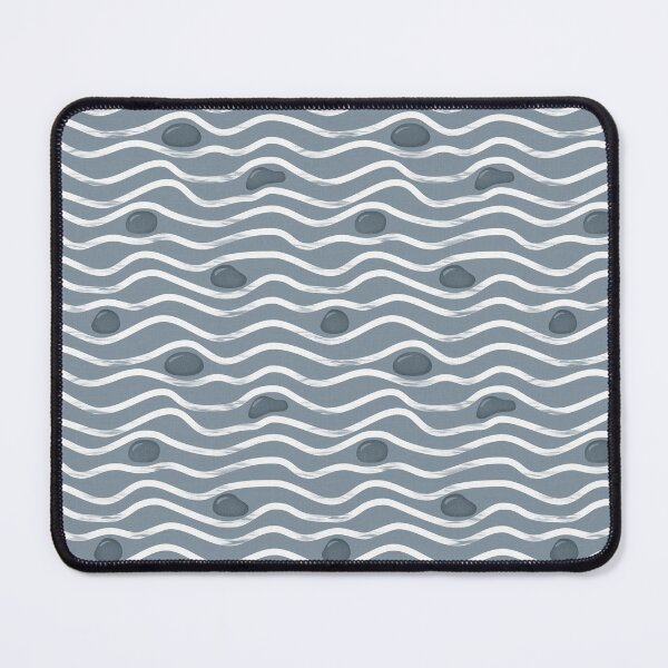 Item preview, Japandi Water Flow - Modern Textured Pebble Pattern - in Dusty Blue designed and sold by chrisdembinski.