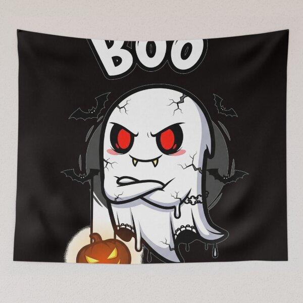 Item preview, Grumpy Ghost with Pumpkin Lantern designed and sold by meesub.