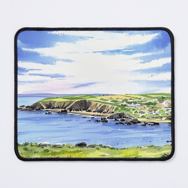 Item preview, Hope Cove from Bolt Tail(watercolour + AI) designed and sold by artsmeow.
