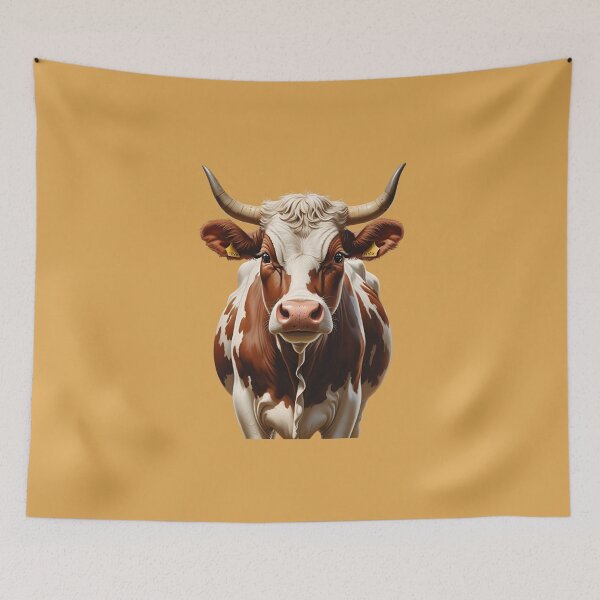 Item preview, Cute Minimalist Dutch Cow Portrait – Farm Animal Art designed and sold by Art-Design-EM.