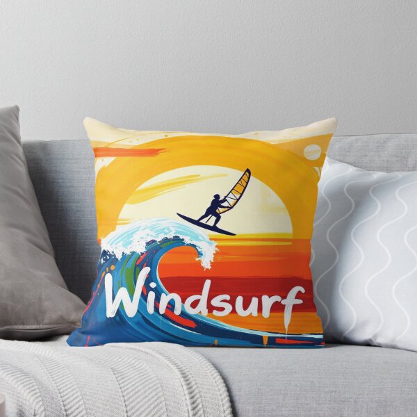 Item preview, Retro Windsurfing – Windsurfing on Waves at Vintage Sunset | Summer Ocean Water Sport. designed and sold by Ralek.