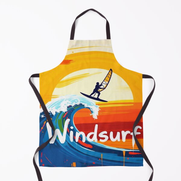 Item preview, Retro Windsurfing – Windsurfing on Waves at Vintage Sunset | Summer Ocean Water Sport. designed and sold by Ralek.