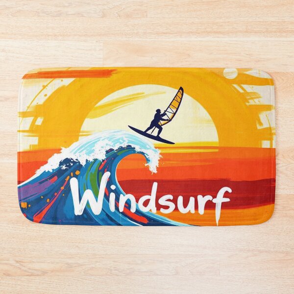 Item preview, Retro Windsurfing – Windsurfing on Waves at Vintage Sunset | Summer Ocean Water Sport. designed and sold by Ralek.