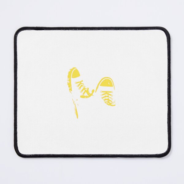 Item preview, Retro Yellow Sneaker Outline Design on Black Background - Vintage Style Casual Shoe Graphic for Apparel and Accessories designed and sold by Colorful-Garden.