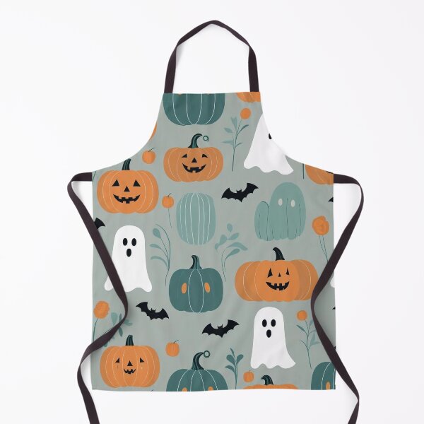 Item preview, Halloween Pattern with Pumpkins and Ghosts designed and sold by Rue Market.