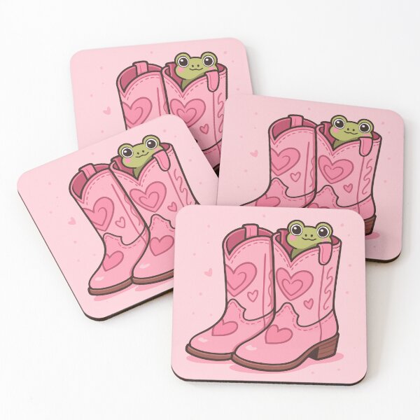 Item preview, Cute Frog in Pink Cowgirl Boots – Playful Clean Girl Aesthetic designed and sold by Print-Zoo.