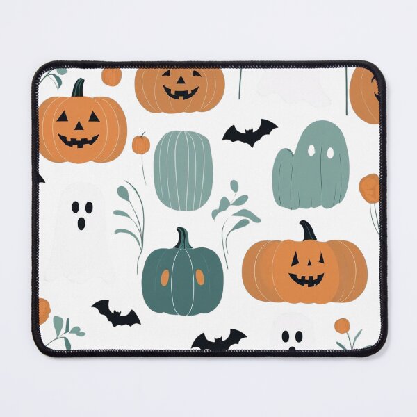 Item preview, Halloween Pattern with Pumpkins and Ghosts designed and sold by Rue Market.