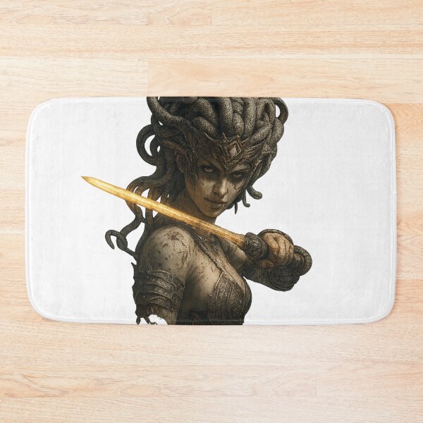 Item preview, Medusa Gorgon – Mythical Dark Fantasy Warrior designed and sold by AlexLineArt.