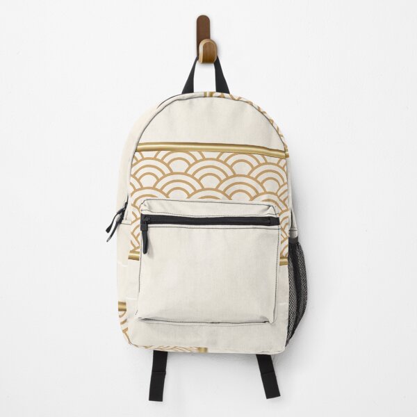 Item preview, Elegant Japanese Wave Pattern in Gold on Cream – Minimalist Geometric Design designed and sold by NUSHS.