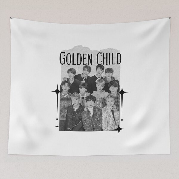 Item preview, Golden Child Kpop Boy group Scrapbook Collage Cozy Y2K Vintage Design designed and sold by HELL0WBELLO.