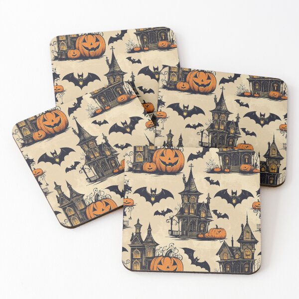Item preview, Halloween Pattern with Pumpkins and Ghosts designed and sold by Rue Market.