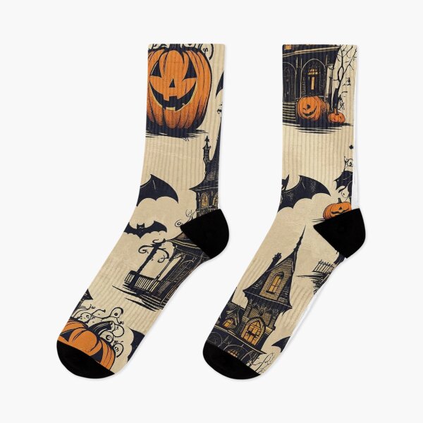 Item preview, Halloween Pattern with Pumpkins and Ghosts designed and sold by Rue Market.