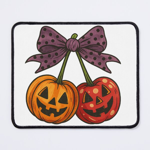 Item preview, Cherry Halloween|Halloween Cherries|Pumpkin cherries|Pumpkin cherrie|Cherry Pumpkin shirt|Cherry pumpkins|Pumpkin bow|Fall coquette design designed and sold by PixelBlooming.