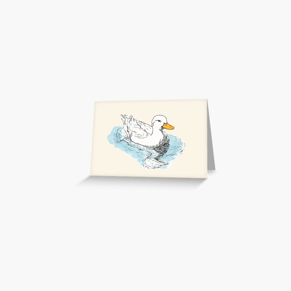 White Duck Greeting Card