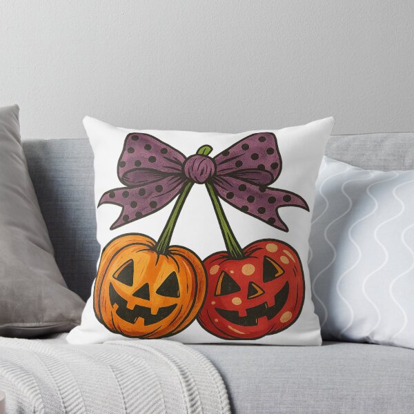 Item preview, Cherry Halloween｜Halloween Cherries｜Pumpkin cherries｜Pumpkin cherrie｜Cherry Pumpkin shirt｜Cherry pumpkins｜Pumpkin bow｜Fall coquette design designed and sold by PixelBlooming.