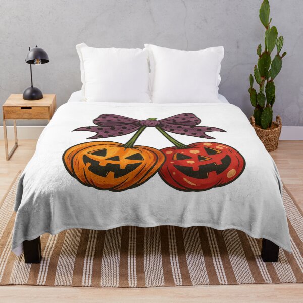 Item preview, Cherry Halloween｜Halloween Cherries｜Pumpkin cherries｜Pumpkin cherrie｜Cherry Pumpkin shirt｜Cherry pumpkins｜Pumpkin bow｜Fall coquette design designed and sold by PixelBlooming.
