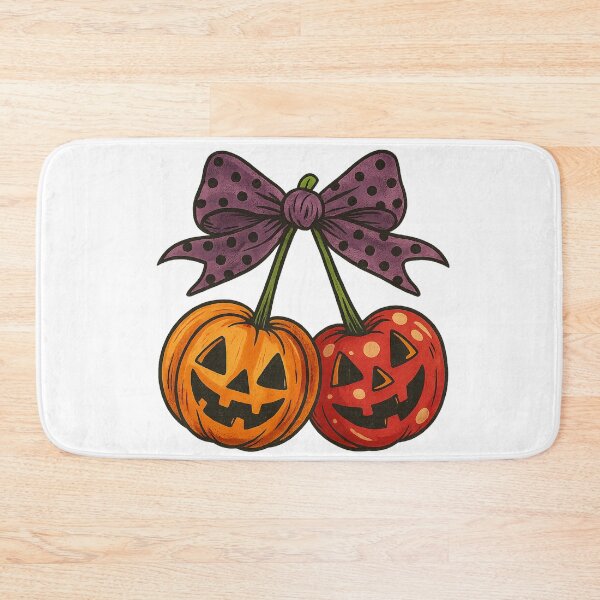 Item preview, Cherry Halloween｜Halloween Cherries｜Pumpkin cherries｜Pumpkin cherrie｜Cherry Pumpkin shirt｜Cherry pumpkins｜Pumpkin bow｜Fall coquette design designed and sold by PixelBlooming.