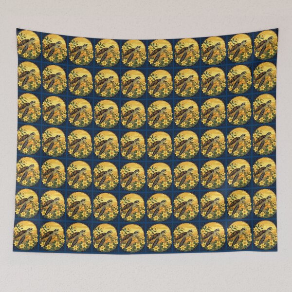 Item preview, Ocean Turtle And Yellow Gelsemium Flowers designed and sold by taiche.