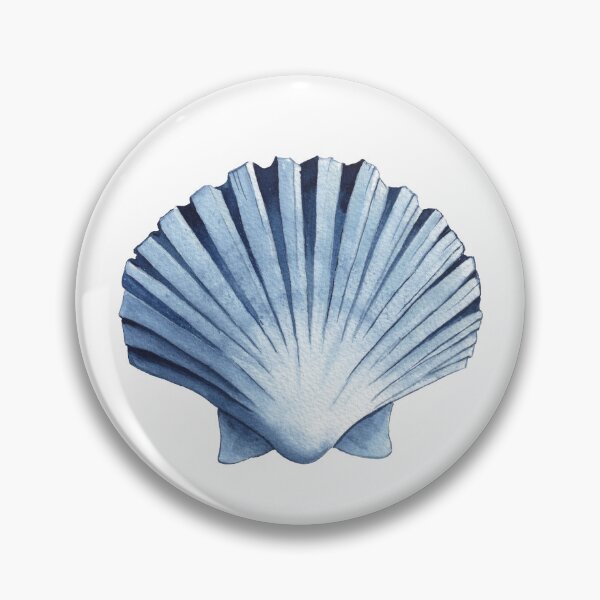 Item preview, Blue scallop sea shell designed and sold by InnaPatiutko.
